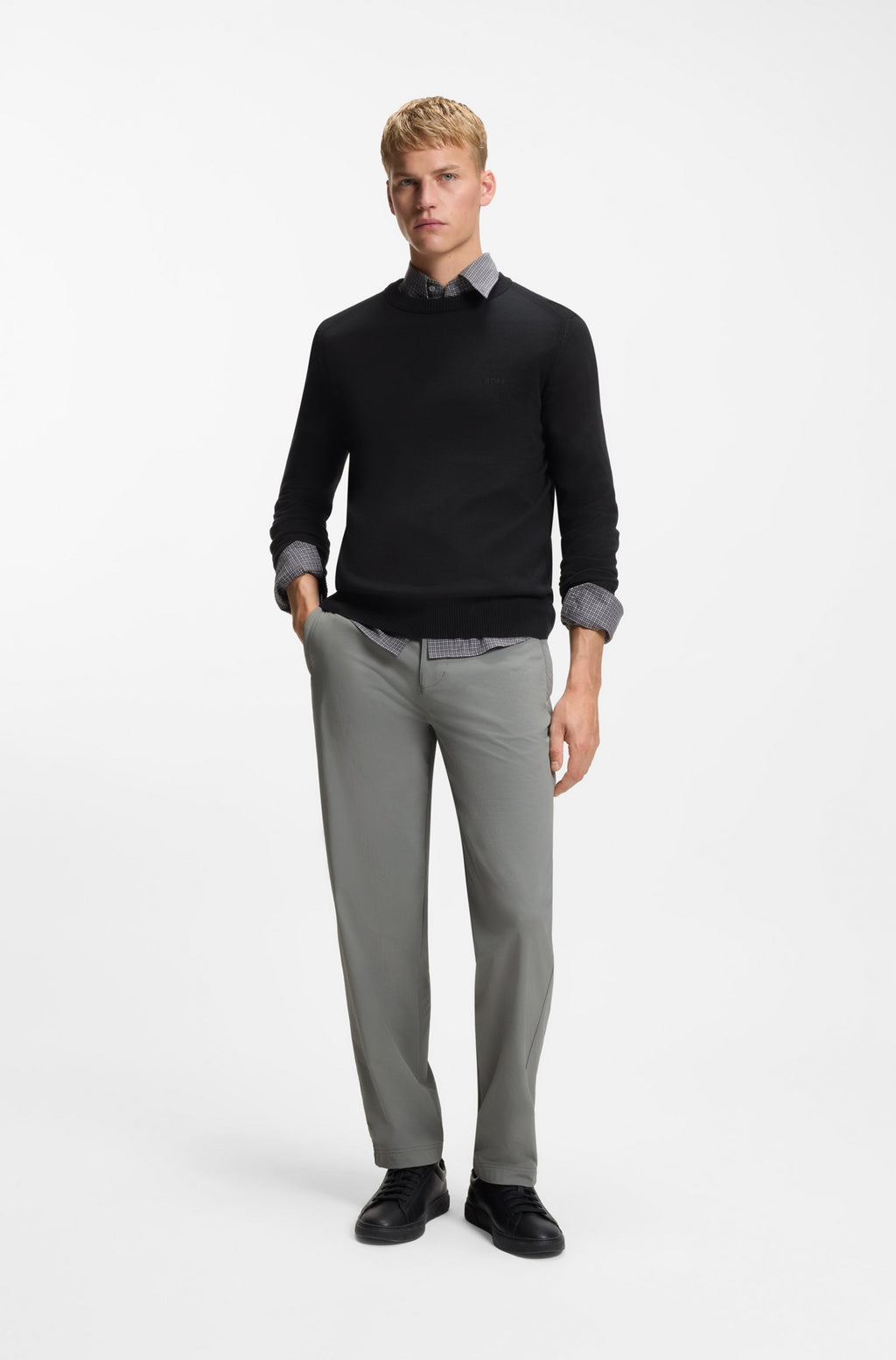 Camisola em malha de algodão BOSS bordado