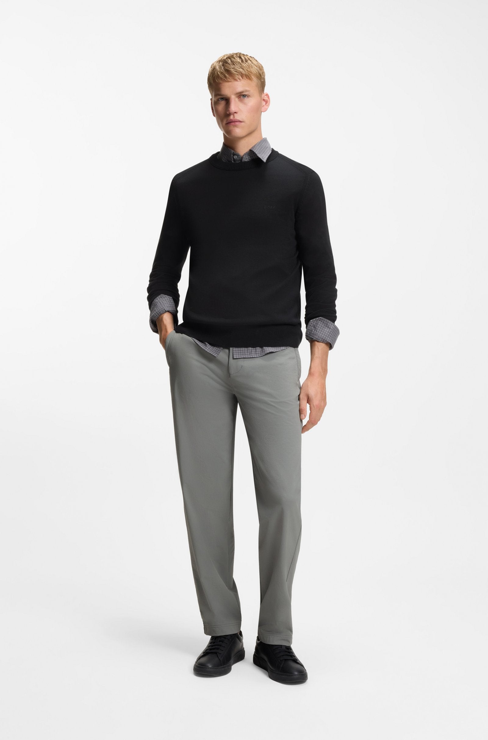 Camisola em malha de algodão BOSS bordado