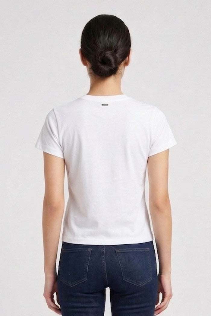 T-shirt com logo em strass MARKUP