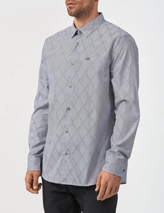 Camisa padrão com losangos Armani Exchange