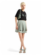 T-shirt cropped com logótipo efeito ótico Armani Exchange
