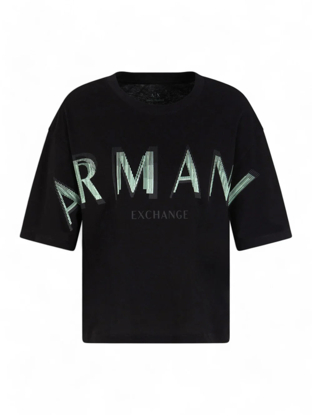 T-shirt cropped com logótipo efeito ótico Armani Exchange