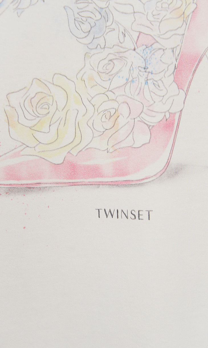 T-shirt com estampa TWINSET ACTITUDE