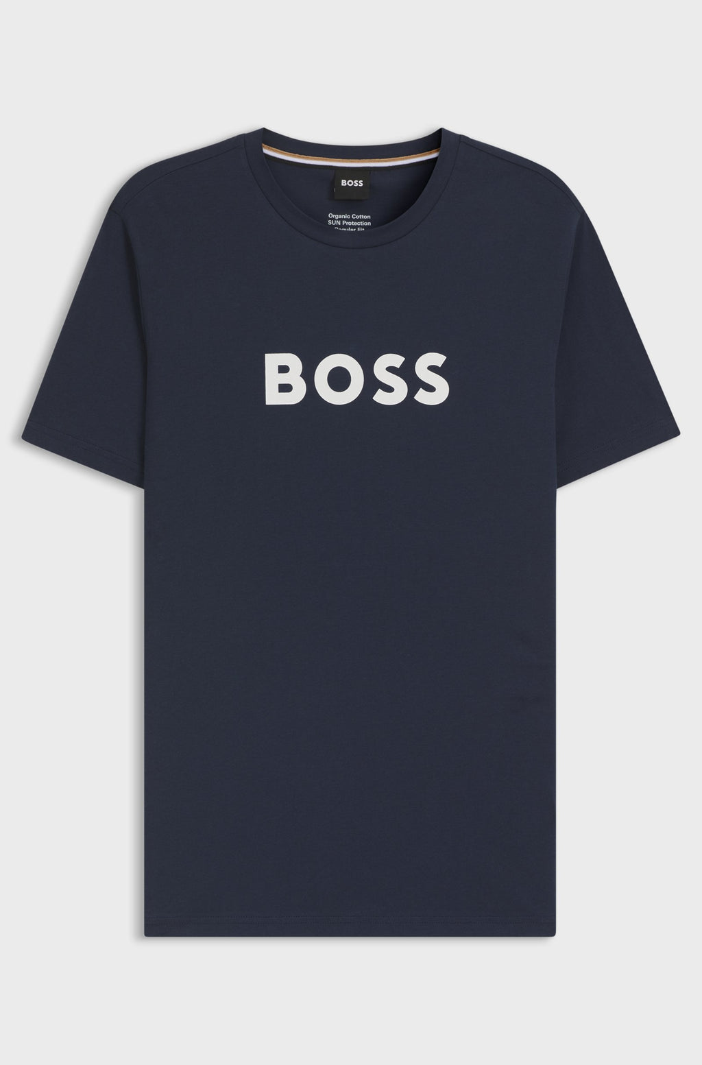 T-shirt estampa logótipo grande  BOSS - azul marinho vista frente