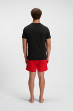 T-shirt estampa logótipo BOSS - preto costas
