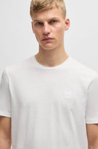 T-shirt logótipo tonal BOSS preto close up