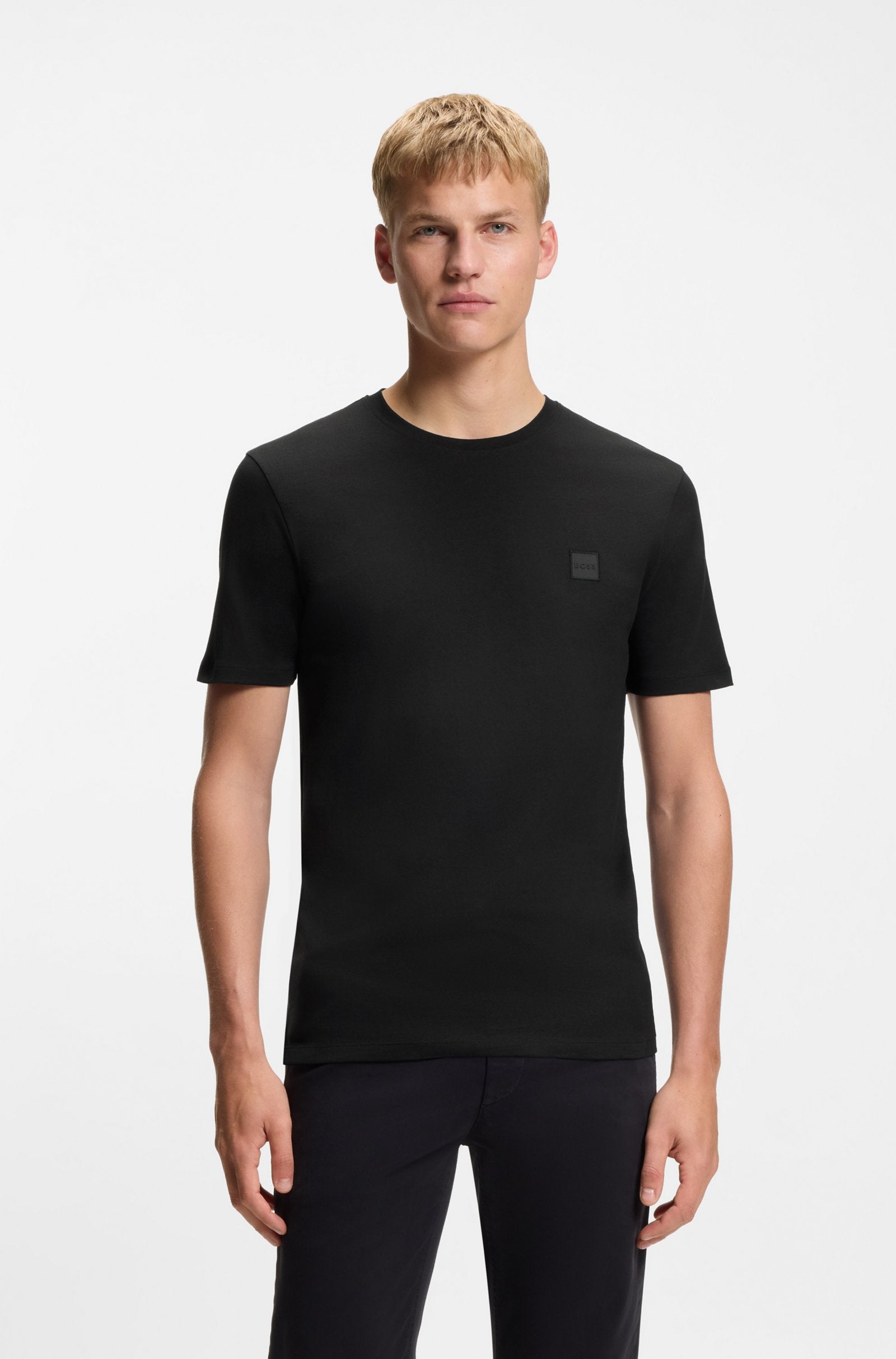 T-shirt logótipo tonal BOSS - preto 