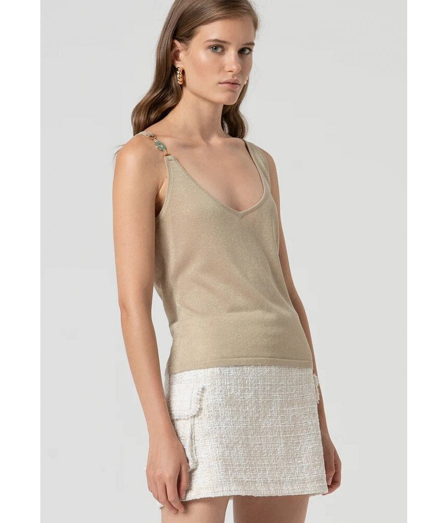 Top com logo na alça FRACOMINA