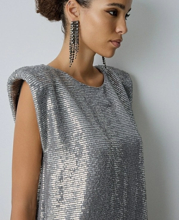 Vestido curto lantejoulas BSB