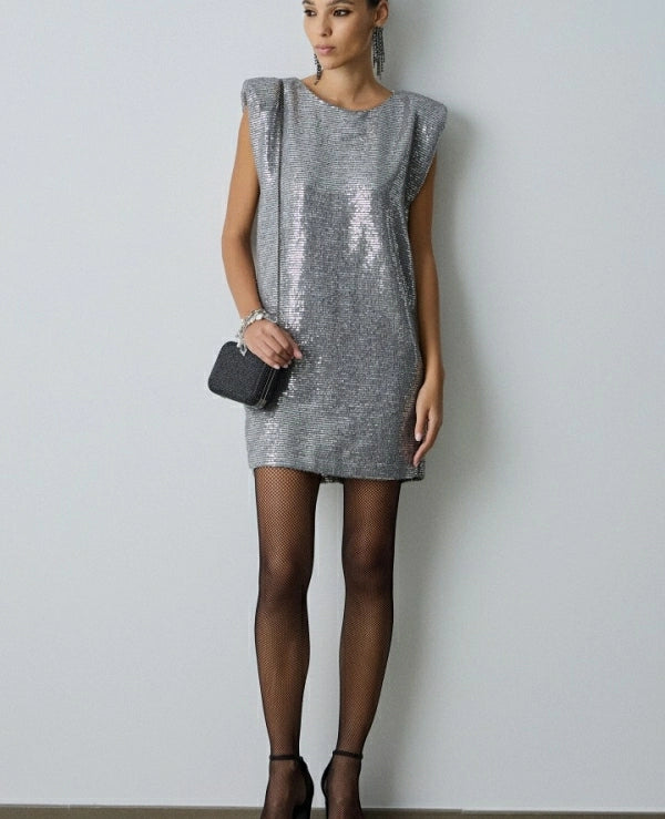 Vestido curto lantejoulas BSB