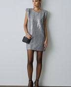 Vestido curto lantejoulas BSB