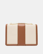 Mini bolsa transversal em tecido trançado Armani Exchange