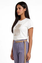 T-shirt com strass MARKUP