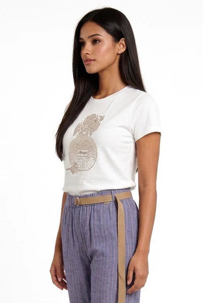 T-shirt com strass MARKUP